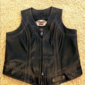 Harley leather S vest$45&MW $110.Jacket-5103811121